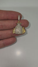 10k 0.69ct SI Diamond Money Bag Pendant