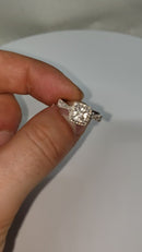 10k 0.36ct Halo diamond Ring