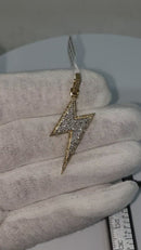 10k 0.60ct diamonds  lightning Pendant NEW