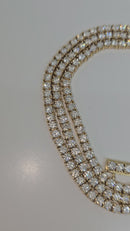 14k 3.5mm Tennis chain 13.50ct VS Diamonds Yellow Gold