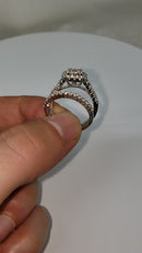 10k 1.02ct halo diamond Ring