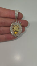 10k 1.35ct SI Diamond Colored Eye Lion King Pendant