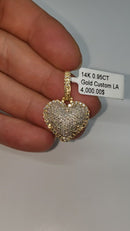 14k 0.95ct diamonds Heart Pendant NEW