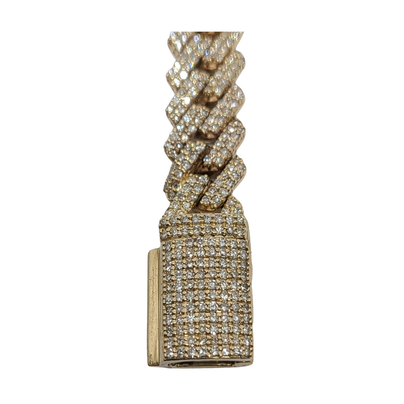 7.48MM 10k Yellow Gold Diamond Cut Monaco Bracelet  MCOD0011