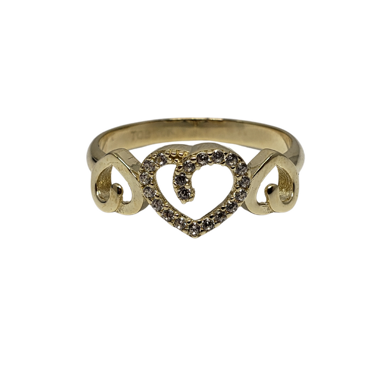 Heart ring 10k Gold J-007