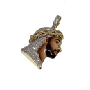 Jesus Enamel 1.77ct of diamonds 10k Gold
