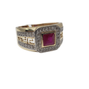 10k medusa 0.37ct of diamonds + 0.97cy Red Ruby NEW