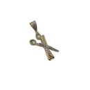 Barber Cut 0.40ct of diamonds 10k Gold NEW