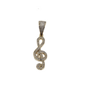 Musical Pendant 0.33ct of Diamonds 10k Gold NEW