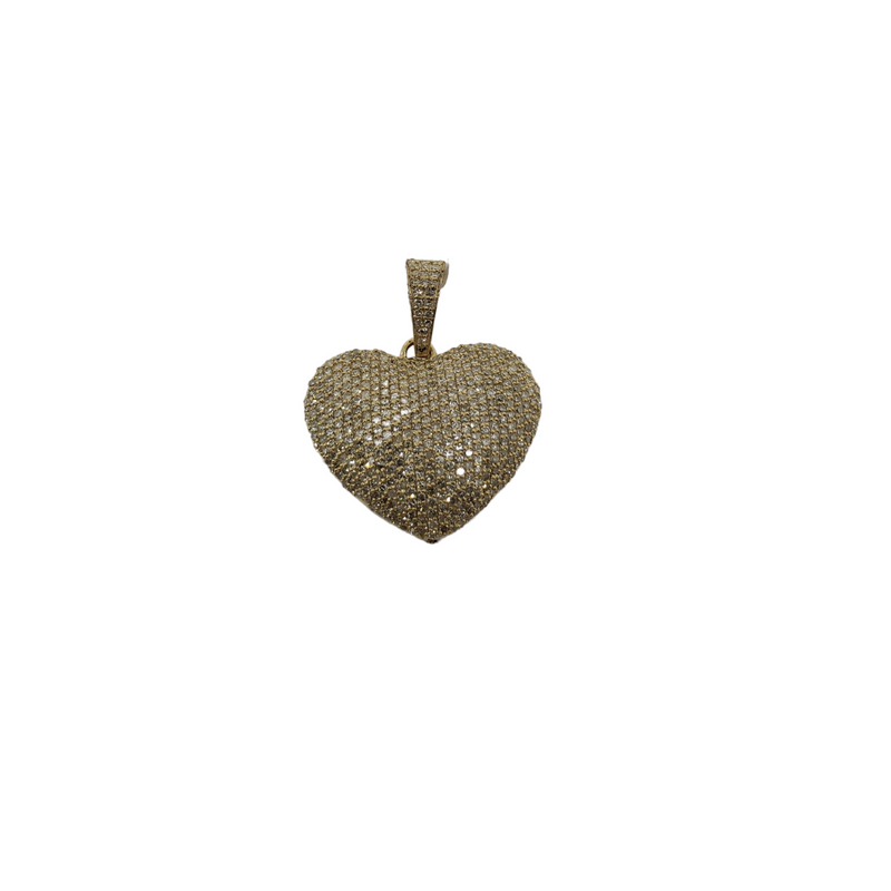Heart Pendant 1.32ct of diamonds 10k Gold