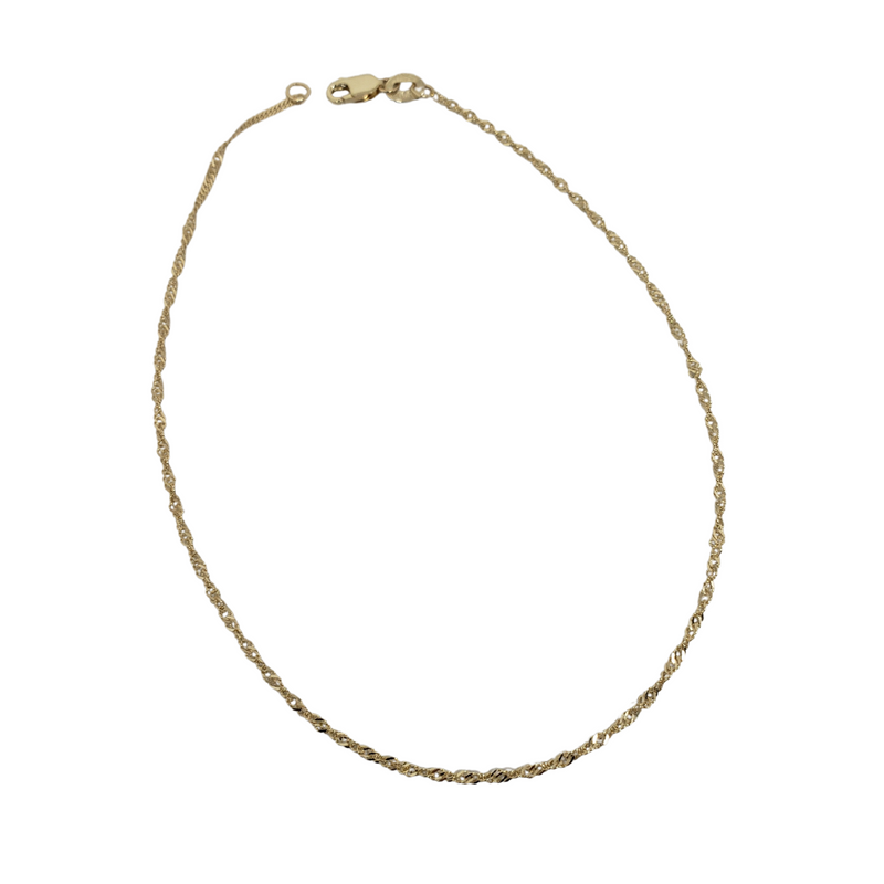 10k Singapour Yellow Gold Ankle chain