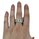 10k 2.09 Diamonds Miami Cuban Link Ring NEW