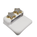 10k 0.54ct Star Diamond Studs Screw Back Earrings New