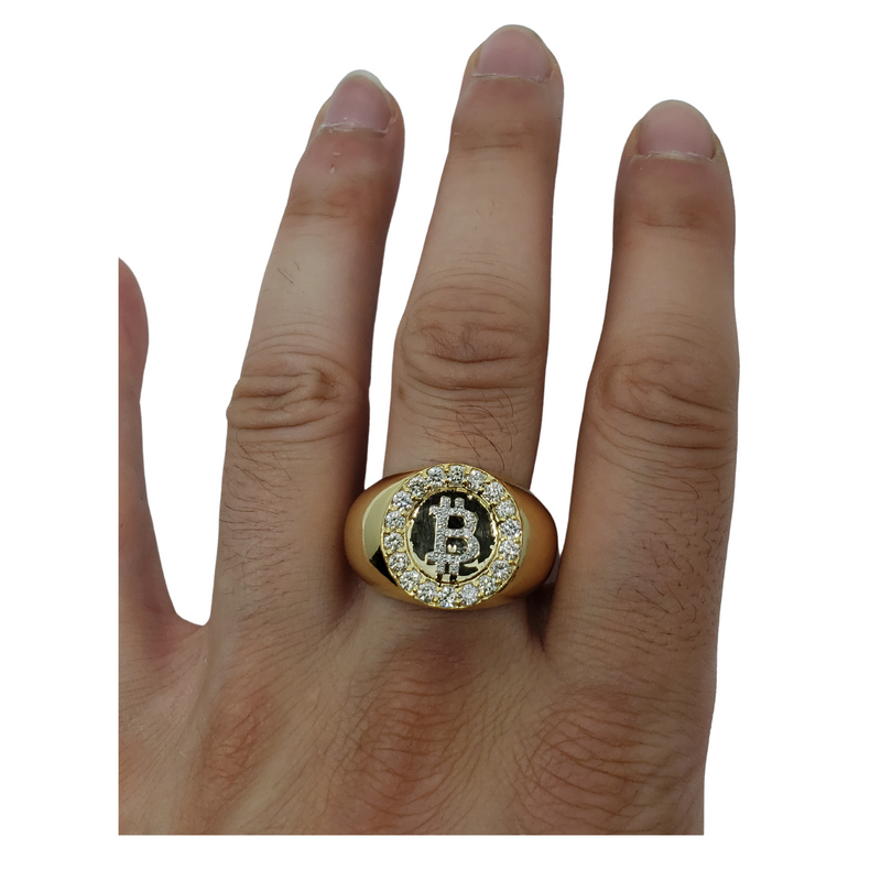 1.05ct Diamonds Bitcoin Ring 10k Gold SR15925