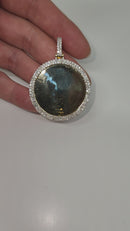 10k 2.13ct SI Diamond Double layered Memory Grand Round Pendant