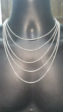 2.5mm Ice chain or blanc 10k Nouveau