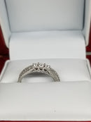 Bague Bella 10k 0.42ct de diamants + semi éternité - orquebec