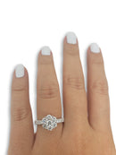 Bague de fiancaille Cheryl 1.14ct de diamants VS en or blanc 18k - orquebec