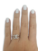 Bague de fiancaille Gabrielle 0.14ct de diamants SI en or blanc 18k - orquebec