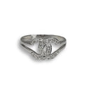 Bague de fiancaille Gabrielle 0.14ct de diamants SI en or blanc 18k - orquebec