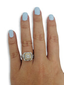 BAGUE DE FIANCAILLE VIOLET 1.00CT DE DIAMANTS EN OR BLANC 14K - orquebec