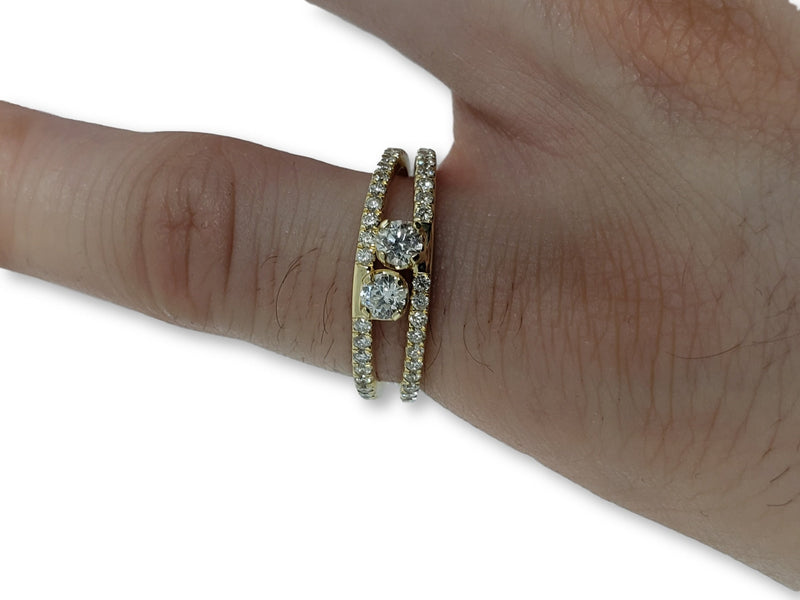 Bague Fashion 0.60Ct de diamants en or jaune 14K - orquebec