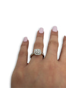 Bague fiançailles Lucky 1.00ct de diamants en or jaune 14K