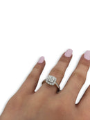 Bague fiançailles Lucky 1.00ct de diamants en or jaune 14K