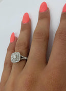 Bague halo 1.00ct de diamants en or jaune 14k - orquebec