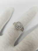 Bague Halo 14k en or jaune 1.15ct de diamants  + Semi-eterniter en or jaune 14k - orquebec