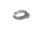 Bague Khloe 0.25ct de diamants + semi éternité 0.10ct de dimants en or blanc 10k - orquebec