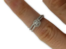 Bague Khloe 0.25ct de diamants + semi éternité 0.10ct de dimants en or blanc 10k - orquebec