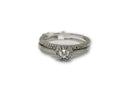 Bague Khloe 0.25ct de diamants + semi éternité 0.10ct de dimants en or blanc 10k - orquebec