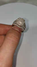 10k 1.52ct Halo diamond Ring