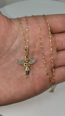 Collier Ange 0,20ct Diamants 10K SP10474