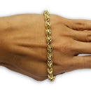 Bracelet Cyclone en or 10K Unisex coupe diamond cut - orquebec