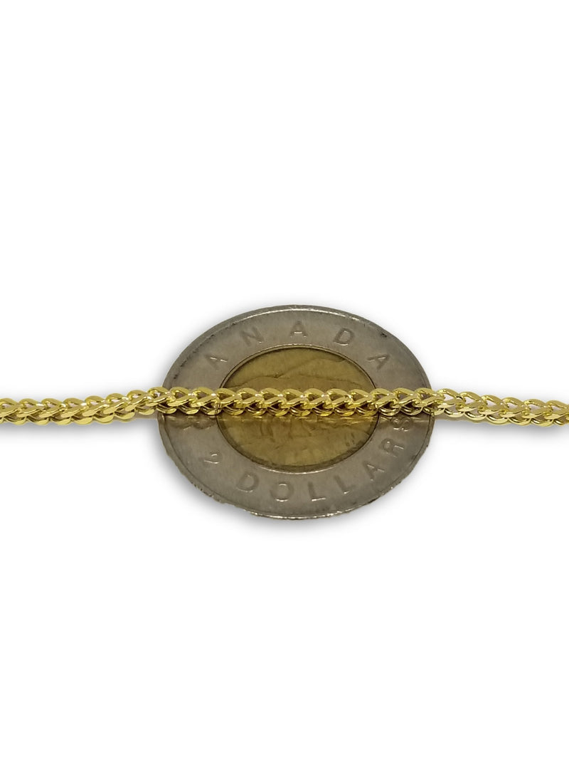 Bracelet franco 2mm  en or jaune 10k - orquebec