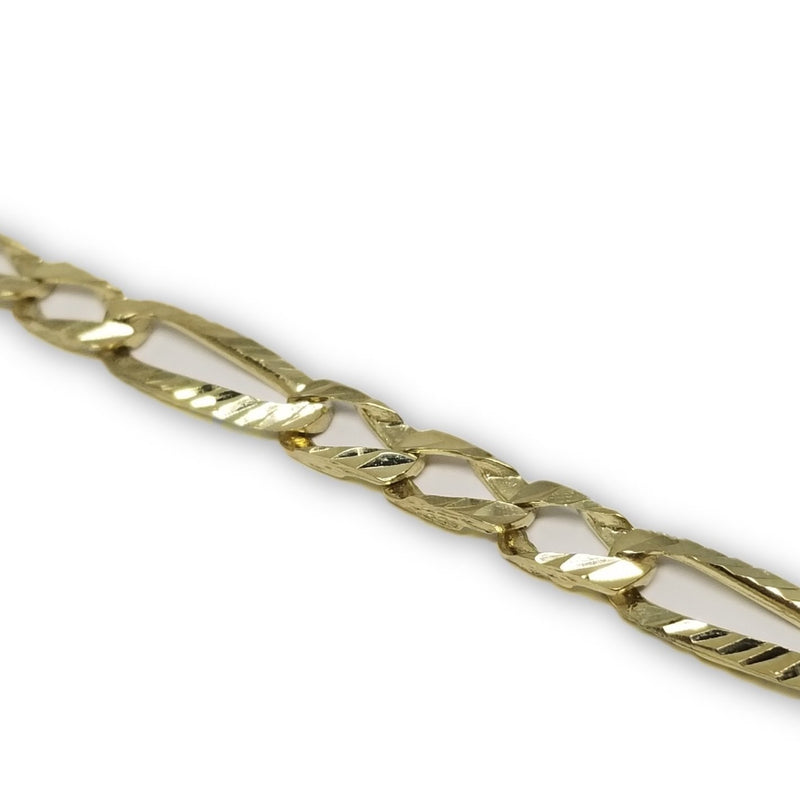 Bracelet gourmette coupe diamond cut en or 10k 7mm - orquebec