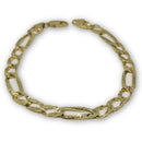 Bracelet gourmette coupe diamond cut en or 10k 7mm - orquebec