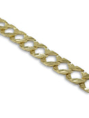 Bracelet Gourmette coupe Diamond Cut Reversible 10mm en or 10k - orquebec