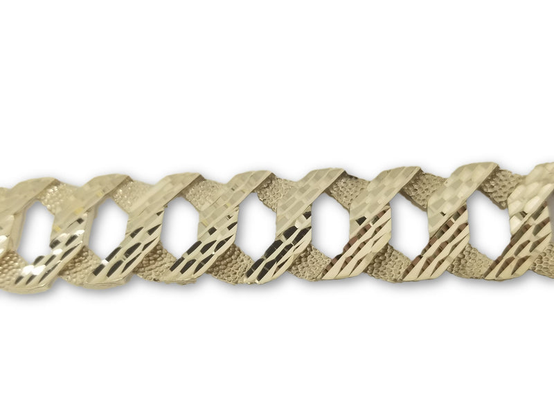Bracelet Jumbo coupe Diamond cut en or 10k 20mm 2019 - orquebec