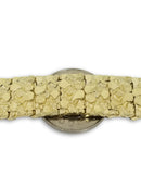 Bracelet Nugget Scare face en or 10k 18mm Coupe Diamond Cut - orquebec