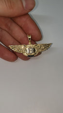 Pendentif B 0,80ct de diamants Or 10k NOUVEAU