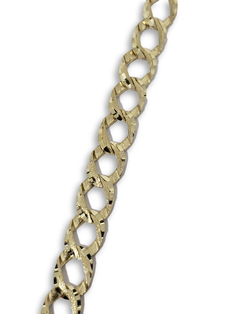 Chaine Casting Gourmette Curb Diamond Cut | New 10K Gold Chain For Him-Gold Custom