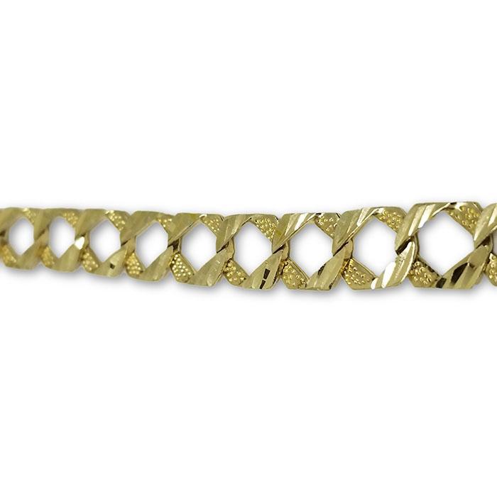 Chaine en or 10K casting coupe diamant a maille carr?©e MGC-044 | Chain in gold 10K diamond cut square link-Gold Custom