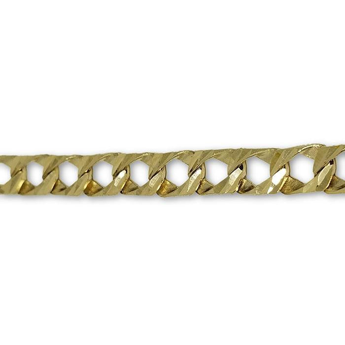 Chaine en or 10K casting coupe diamant a maille carr?©e MGC-046 | Diamond cut chain in 10K gold square link-Gold Custom