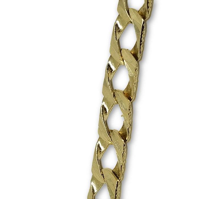 Chaine en or 10K casting coupe diamant a maille carr?©e MGC-046 | Diamond cut chain in 10K gold square link-Gold Custom