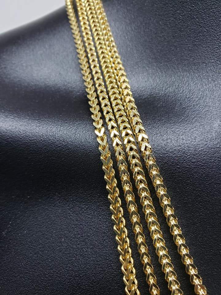 Chaine Franco en or jaune 10K 3MM Italien Semi Solid | Franco Chain 10kt Italian yellow gold necklace 3MM-Gold Custom