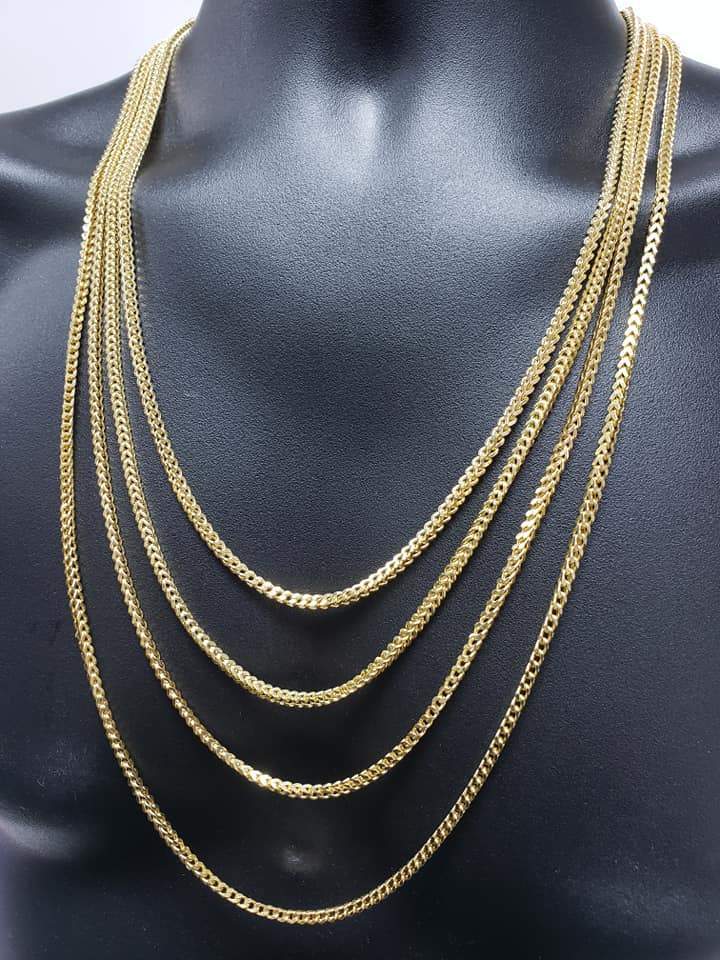 Chaine Franco en or jaune 10K 3MM Italien Semi Solid | Franco Chain 10kt Italian yellow gold necklace 3MM-Gold Custom