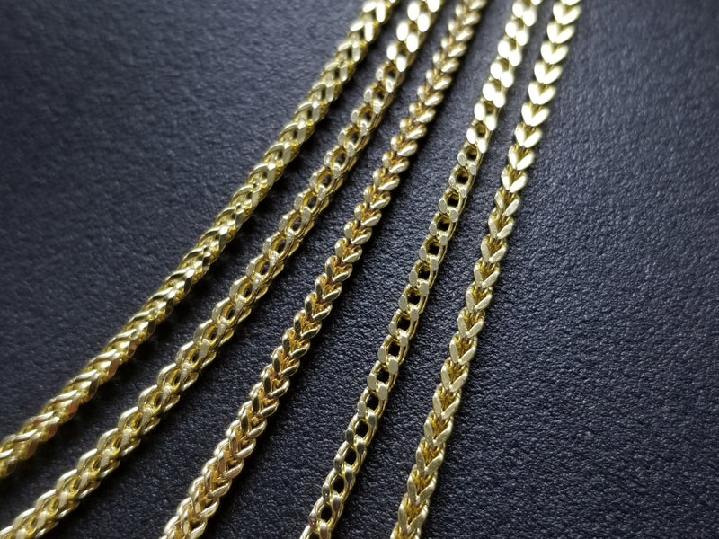 Chaine Franco en or jaune 2mm 10K Italien Pour Homme | Franco Chain for Men 2mm Italian yellow gold 10kt Necklace-Gold Custom